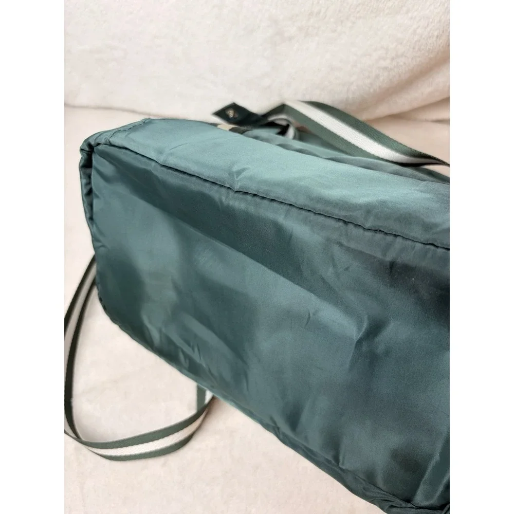 Fit & Fresh Dual Compartment Insulated Lunch Bag Sage Green Tote Shoulder Strap